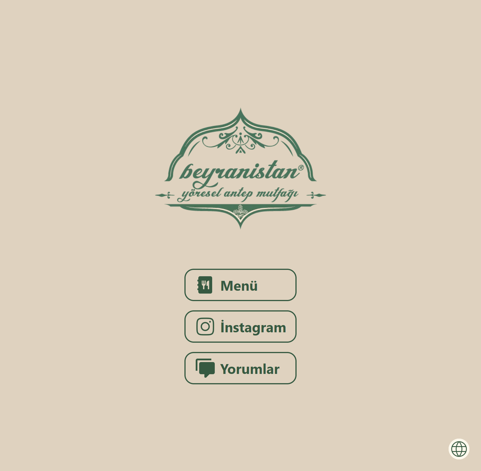 Beyranistan Menü proje ekran görüntüsü
