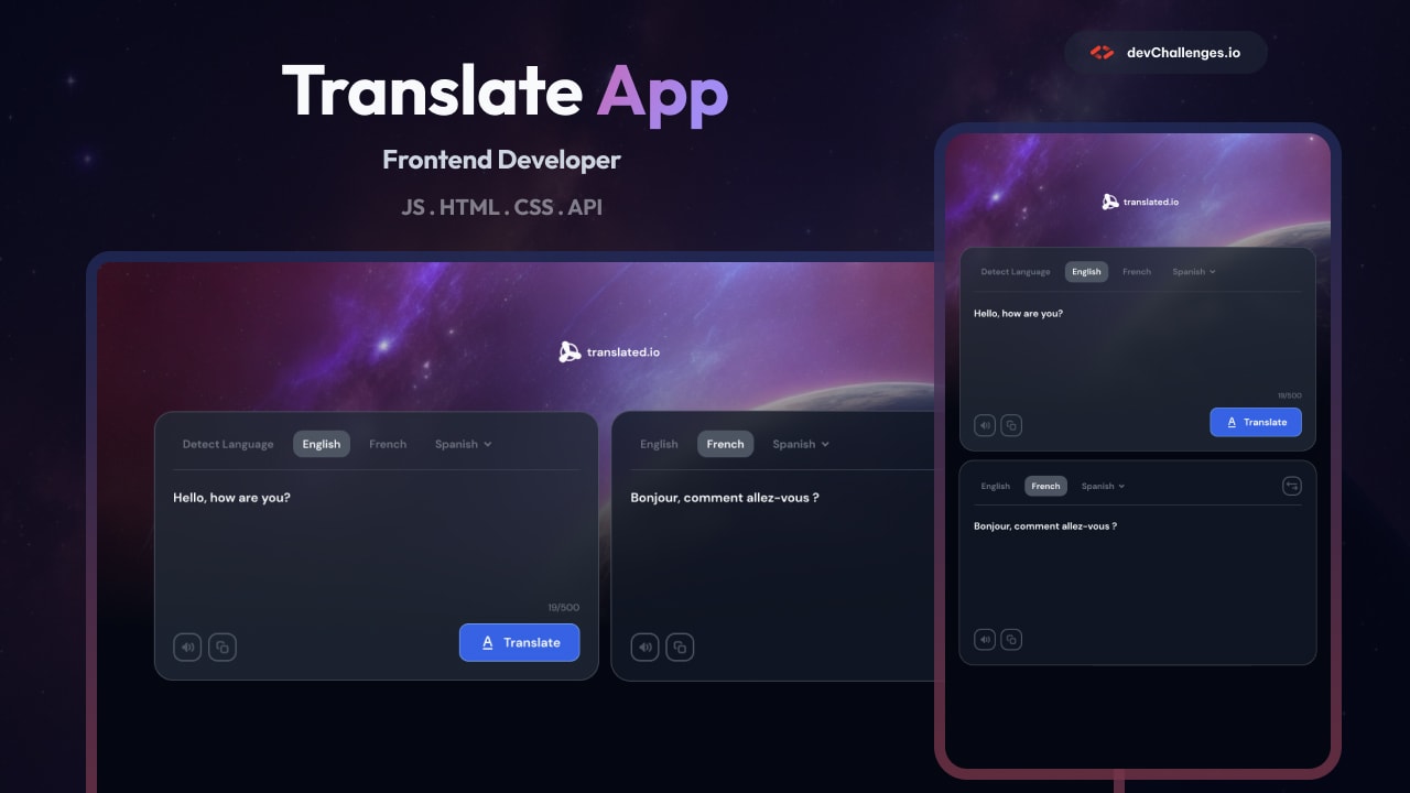 Translate App proje ekran görüntüsü